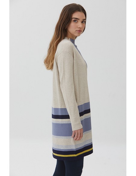 Chaqueta Bajo Listado Multicolor