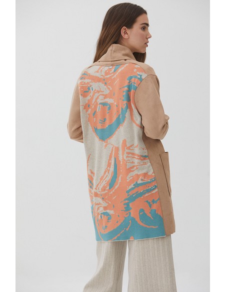 Abrigo Antelina Espalda Jacquard