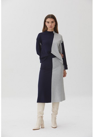 Falda Evasé Bicolor 2