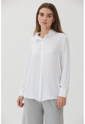 Blusa Detalle Cuello Fruncido