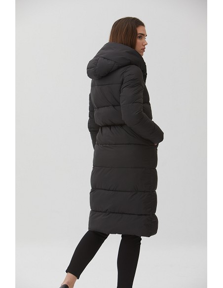Parka Larga Acolchada con Capucha
